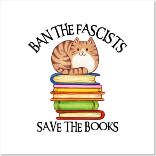 Ban The Fascists Save The Books Posters and Art
